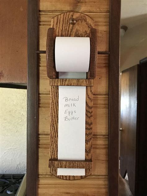 solid oak wooden grocery list holder grocery list notepad  etsy oak stain toilet paper