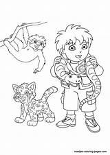 Diego Coloring Pages Go Scientific Adventures Mission sketch template