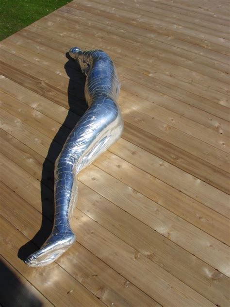 aluminium foil tape mummy gay breath control  bondage