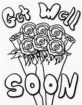 Soon Well Coloring Pages Kids Printable Better Feel Cards Colouring Mom Flowers Color Roses Messages Flower Getcolorings Sheets Print Grandma sketch template