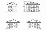 Elevation Autocad House Drawing Front Detail Side Back Cadbull Description sketch template