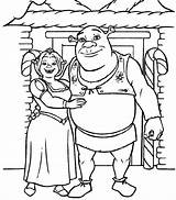 Shrek Fiona Coloring Princess Pages House Front Their Getdrawings Getcolorings sketch template