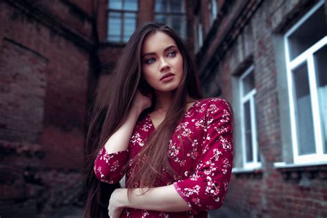 wallpaper lenar abdrakhmanov model portrait brunette