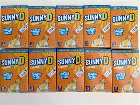 boxes  sugar sunny  orange vitamin  singles   drink mix  sale  ebay