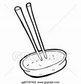Chopsticks Drawing Clipart Webstockreview Gg Bowl Cartoon sketch template