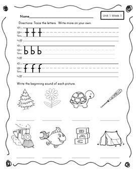 fundations letter review  word play level  unit