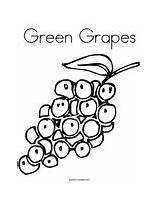 Grapes Green Coloring Search sketch template