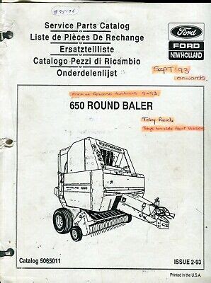 holland   baler parts catalogue   ebay