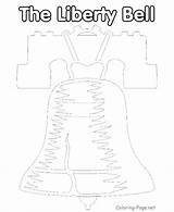 Bell Liberty Coloring Printable Pages American 4th July Statue Flags Popular Choose Board Coloringhome sketch template
