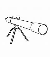 Telescope Coloring Preview Illustration sketch template