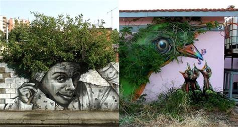 street art blended in with nature