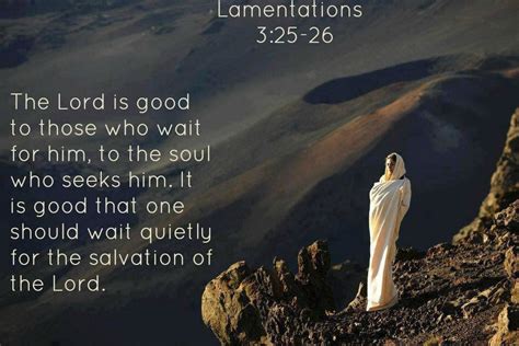 lamentations 3 25 the lord is good to those who wait for