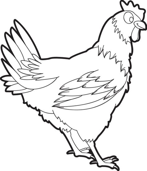 printable chicken coloring page  kids supplyme