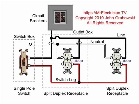 Wiring Diagram For Light Switch And Plug Outlet Electrical Equipment