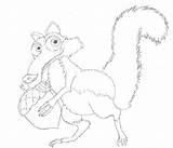 Coloring Pages Scrat Ice Age Ecoloring sketch template