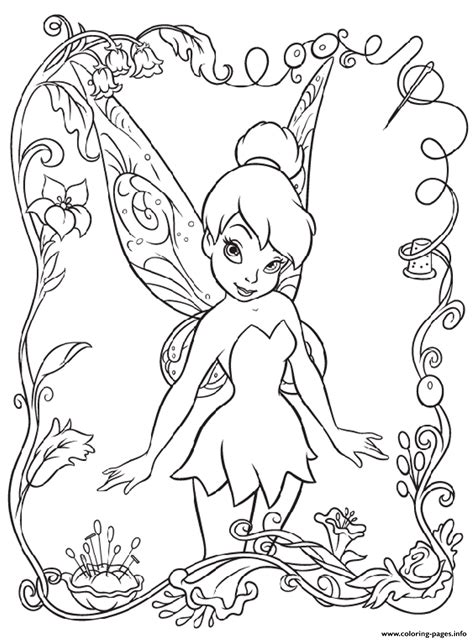 cute tinkerbell sbb coloring page printable