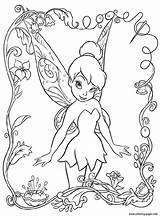 Coloring Tinkerbell Cute Pages Printable sketch template
