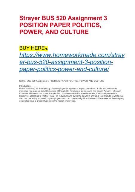 strayer bus  assignment  position paper politics power  culture