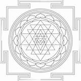 Yantra Sri Istockphoto Mandala Vector Hindu Traditional Drawing Used Artículo sketch template
