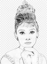 Hepburn Audrey Pencil sketch template