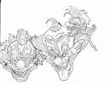 Killer Outer Space Klowns Coloring Pages Deviantart Template sketch template