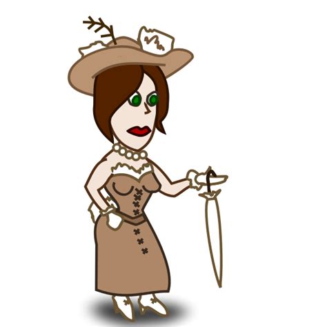 lady comic character vector image  svg