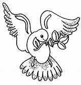 Coloring Dove Pages Peace sketch template