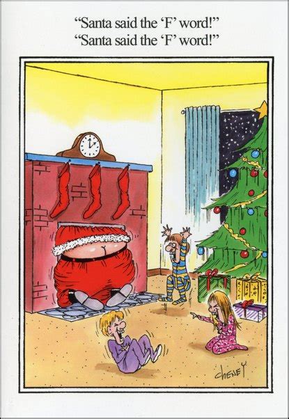 nobleworks santa said f word funny humorous christmas card