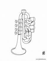 Trumpet Trompette Ausmalen Trompete Pages Ausmalbilder Hellokids Musical Instrumente Coloriage Colorier Gitarre Instrumentos Musicais Drucken Vn sketch template