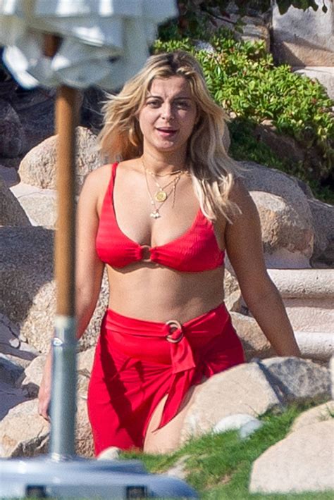 Bebe Rexha Sexy Big Ass In Red Bikini In Cabo San Lucas