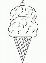 Ice Cream Cone Coloring Printable Template Pages Clipart Cones Clip Kids Templates Printables Sorvete Colorir Para Colouring Parlor Sheets Print sketch template