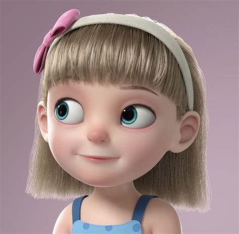 3d Cartoon Girl Rigged Turbosquid 1317956 Cute Cartoon Girl Girl