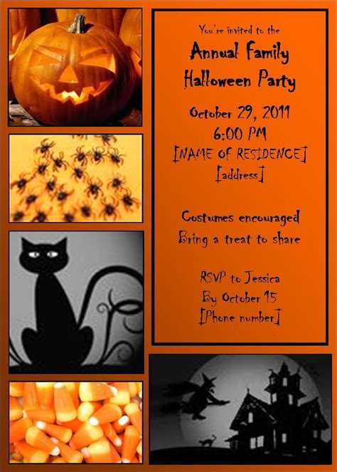 halloween invitation printable templates