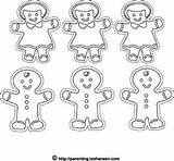 Coloring Christmas Gingerbread Pages Ornaments Cookies Tags Gift Printable Decorations Sheet Cookie Tree Craft Crafts Holiday Ginger Pdf People Make sketch template