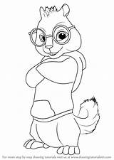 Alvin Chipmunks Simon Draw Step Drawing Coloring Pages Sketch Cartoon Template Drawingtutorials101 Make Tutorials sketch template
