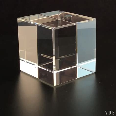 crystal cube blank high quality laser crystal glass block custom 3d