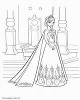 Coloring Pages Elsa Printable Colouring Frozen Disney Print Girls sketch template