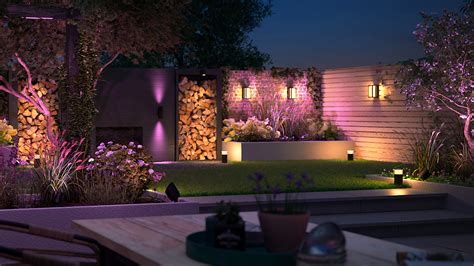philips hue outdoor lights  white  colour smart lighting   garden