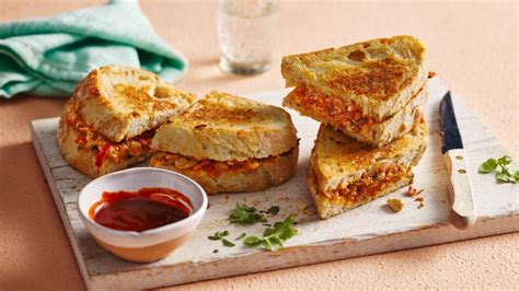 bean and cheese toasties recipe bbc food
