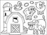 Farm Coloring Animals Pages Animal Color Choose Board sketch template