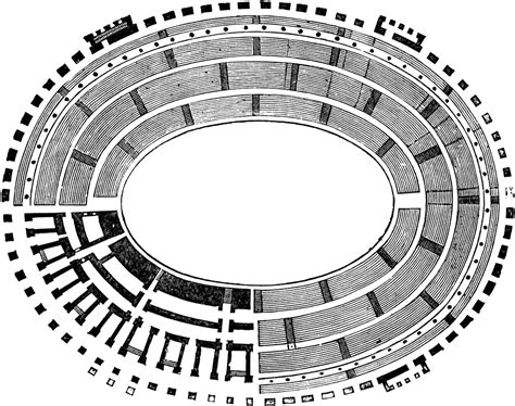 ground plan   colosseum clipart