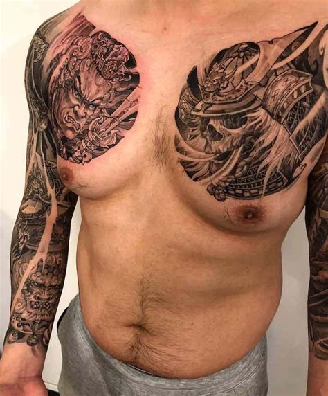 Chest Piece Tattoo By Tony Hu Tattoo Chest And Sleeve Cool Chest