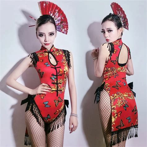 cheongsam dance sexy costume street shooting chinese hot sex picture