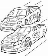 Coloring Pages Car Nascar Kids sketch template