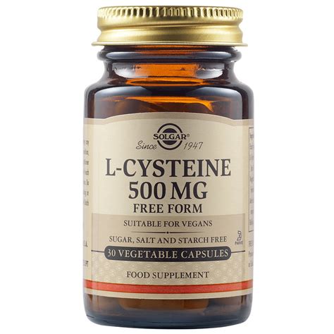 L Cysteine 500 Mg Vegetable Capsules