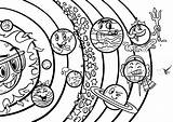 Planeten Weltraum Malvorlage Malvorlagen Pianeti Sonnensystem Ausmalbild Solare Planetas Pianeta Ausdrucken Seite Umlaufbahn Kinderbilder Sonne Spazio Gratis Stelle Planets Saturno sketch template