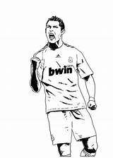 Coloring Soccer Ronaldo Player Cristiano Real Pages Madrid Famous Sheet sketch template
