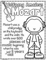 Composers Classical Kids Music Coloring Worksheets Activities Fact Sheets Mozart Teacherspayteachers Piano Lessons sketch template