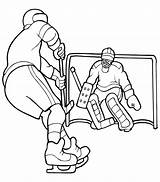 Hockey Coloring Ice Pages Player Getcolorings Printable Colori Color sketch template