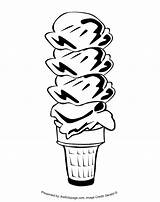 Ice Cream Coloring Cone Pages Clipart Popular Printable Library Books Kids sketch template